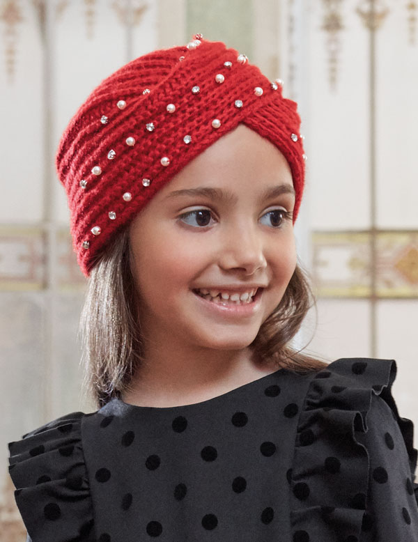 Turban-Style Hat and Gloves Set