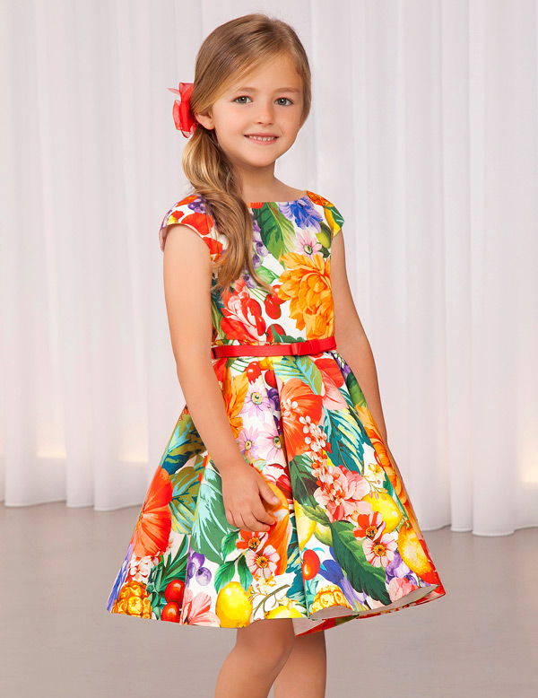 Patterned Sateen Dress Red Abel Lula