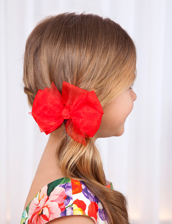 Pinza doble lazada organza