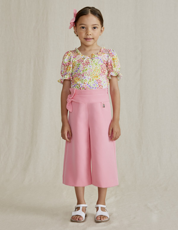 Pantalone culotte crepe bambina Chewing-gum | Abel \u0026 Lula ®