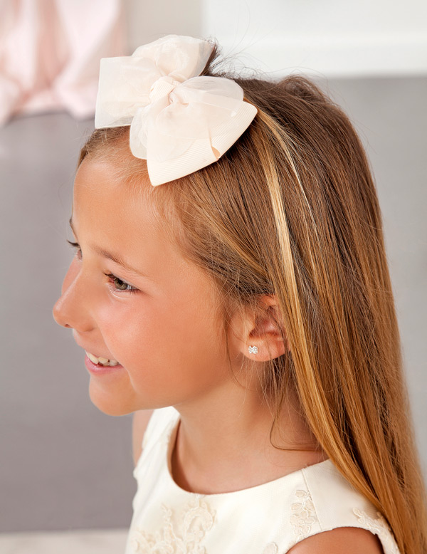 Pinza doble lazada organza