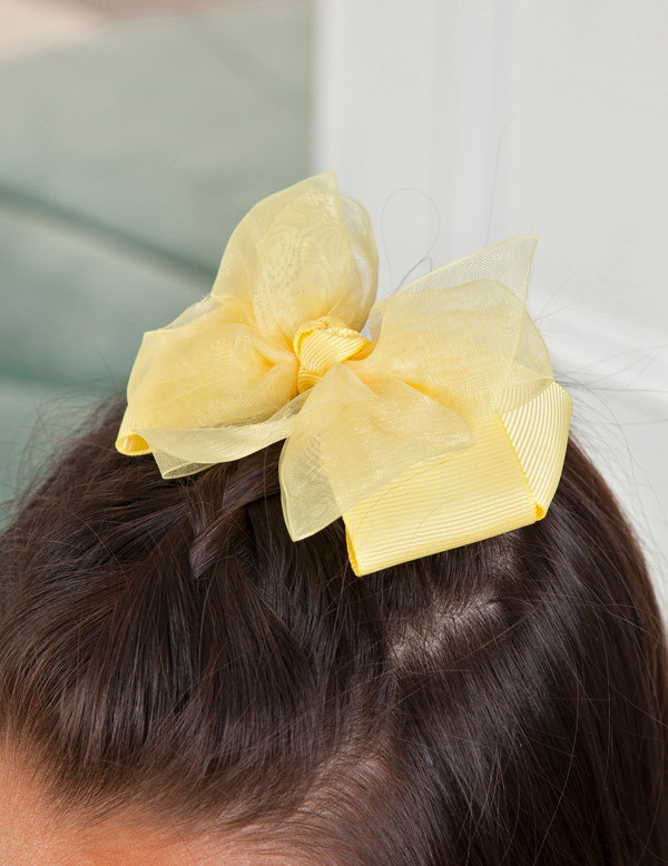 Pinza doble lazada organza