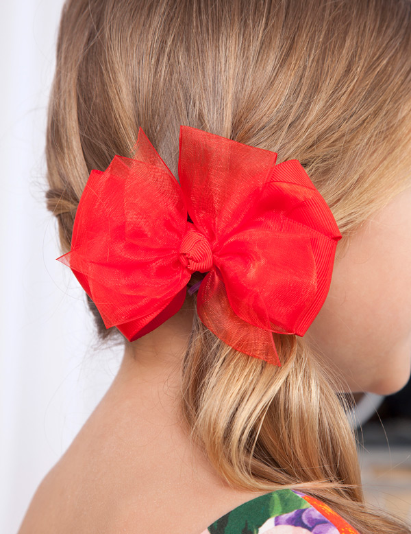 Pinza doble lazada organza