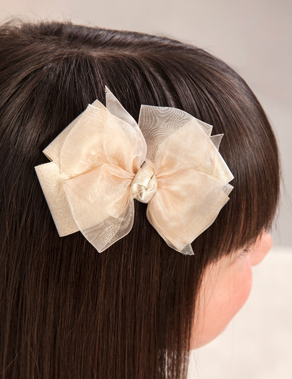 Pinza doble lazada organza