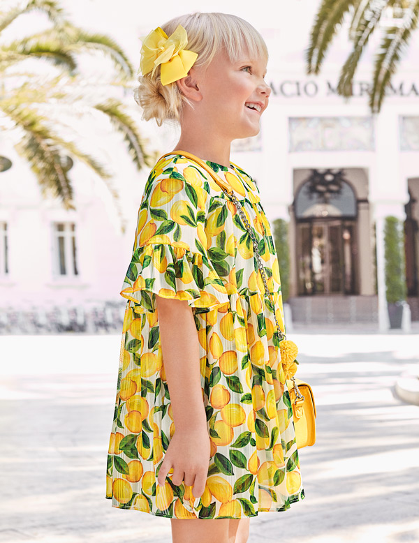 Vestido gasa estampada