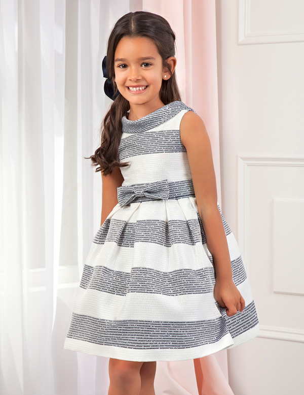 Vestido rayas fantasía brillo